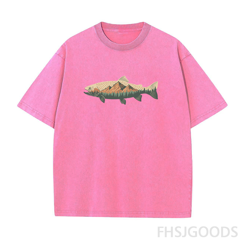 Vintage Fly Fishing Unisex Distressed T-Shirt