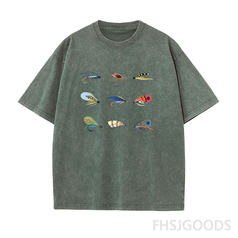 Trout Flies Unisex Distressed T-Shirt