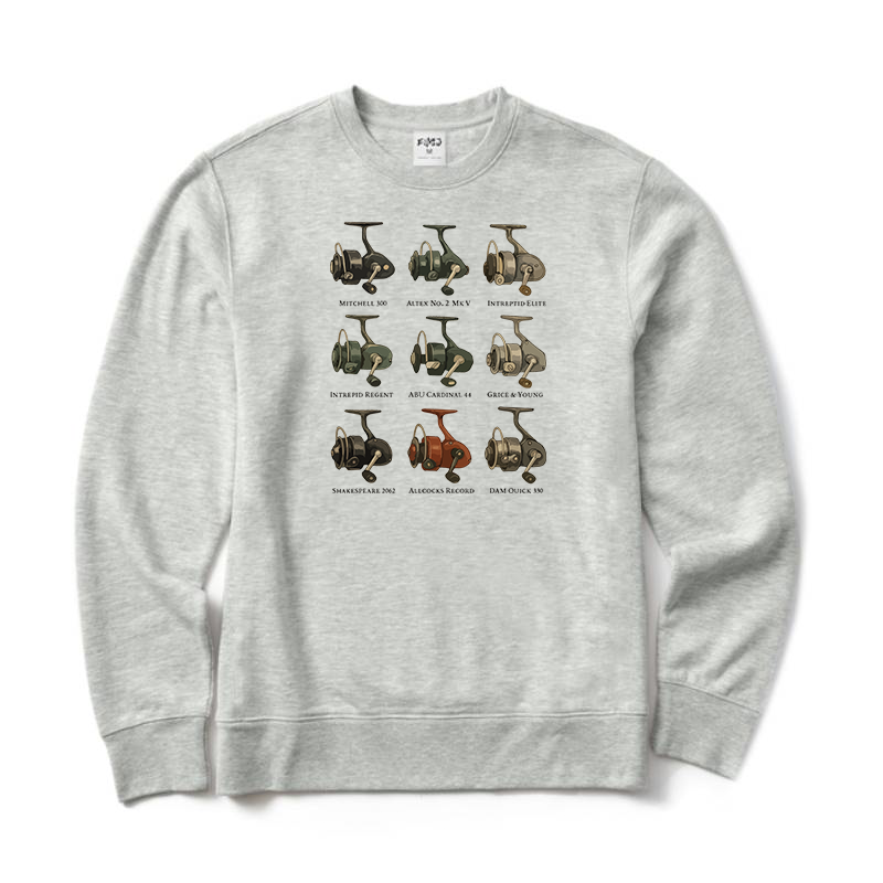 Fixed Spool Reels Fishing Crewneck Sweatshirt