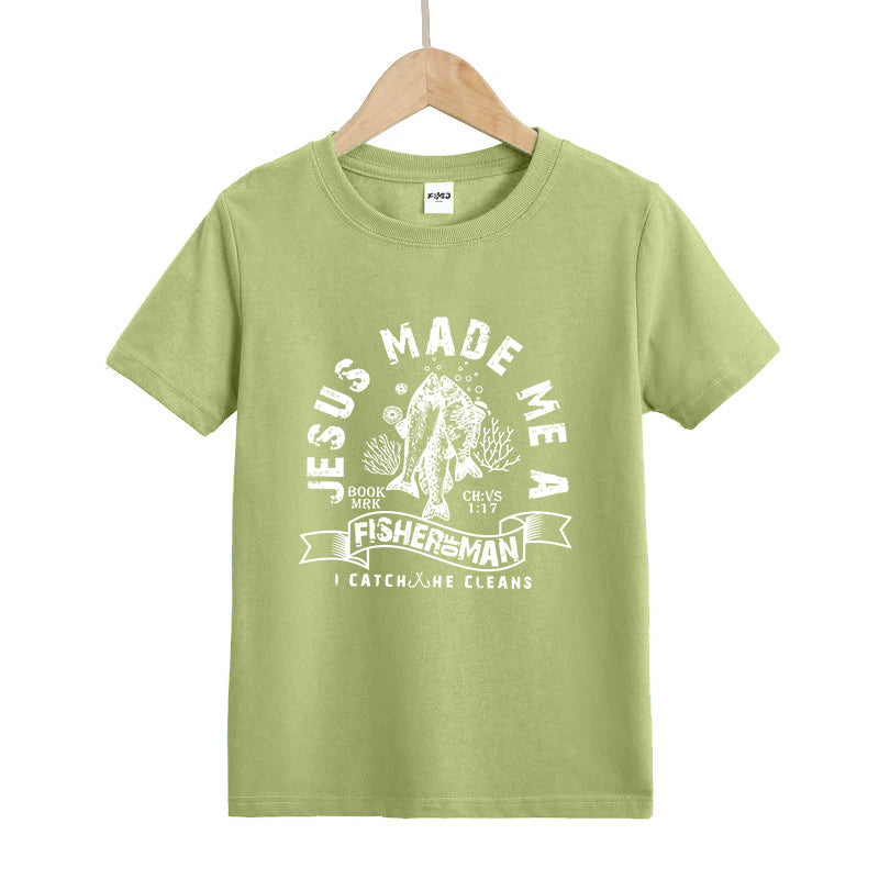 Jesus Made Me A Fisherman Kids T-Shirt