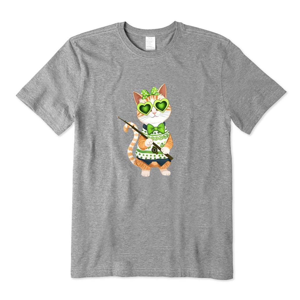 St. Patrick’s Day Cat Fishing T-Shirt