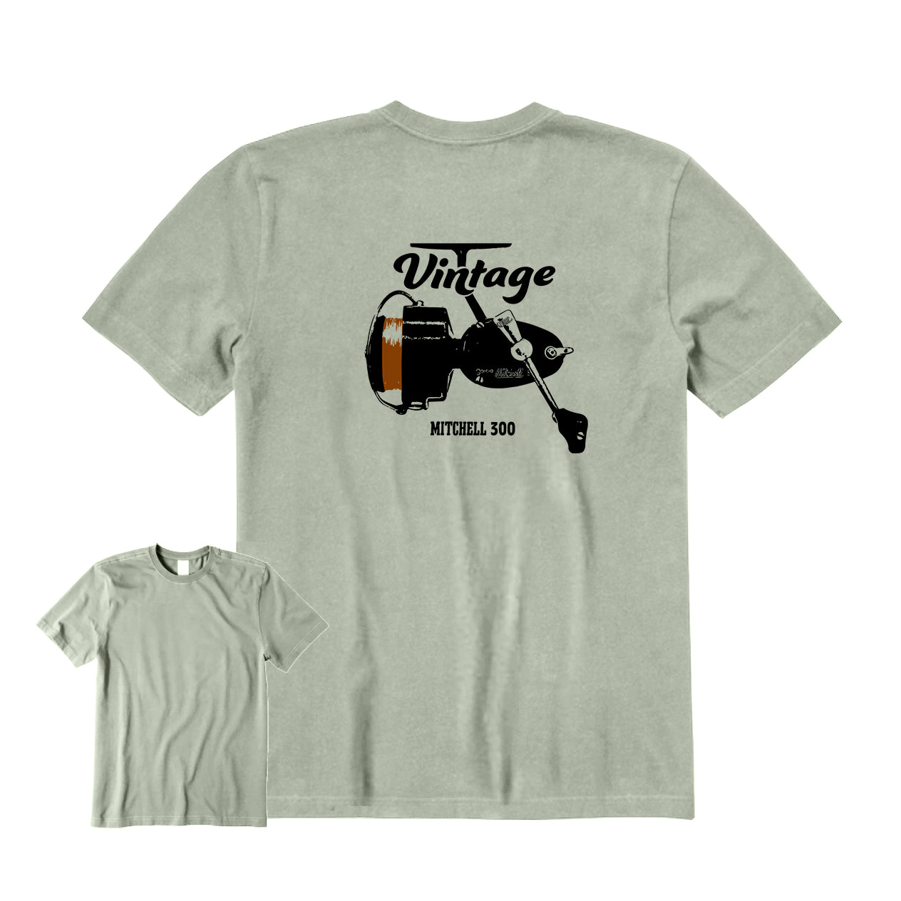 Vintage Mitchell 300 Fishing Reel Back Graphic T-Shirt