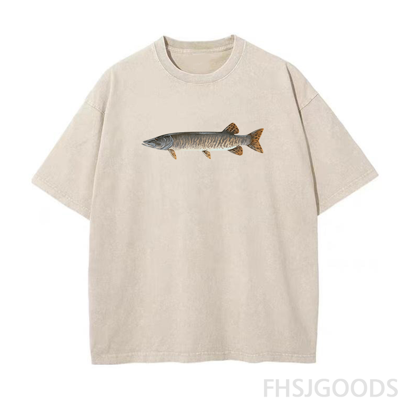 Muskie Fishing Unisex Distressed T-Shirt