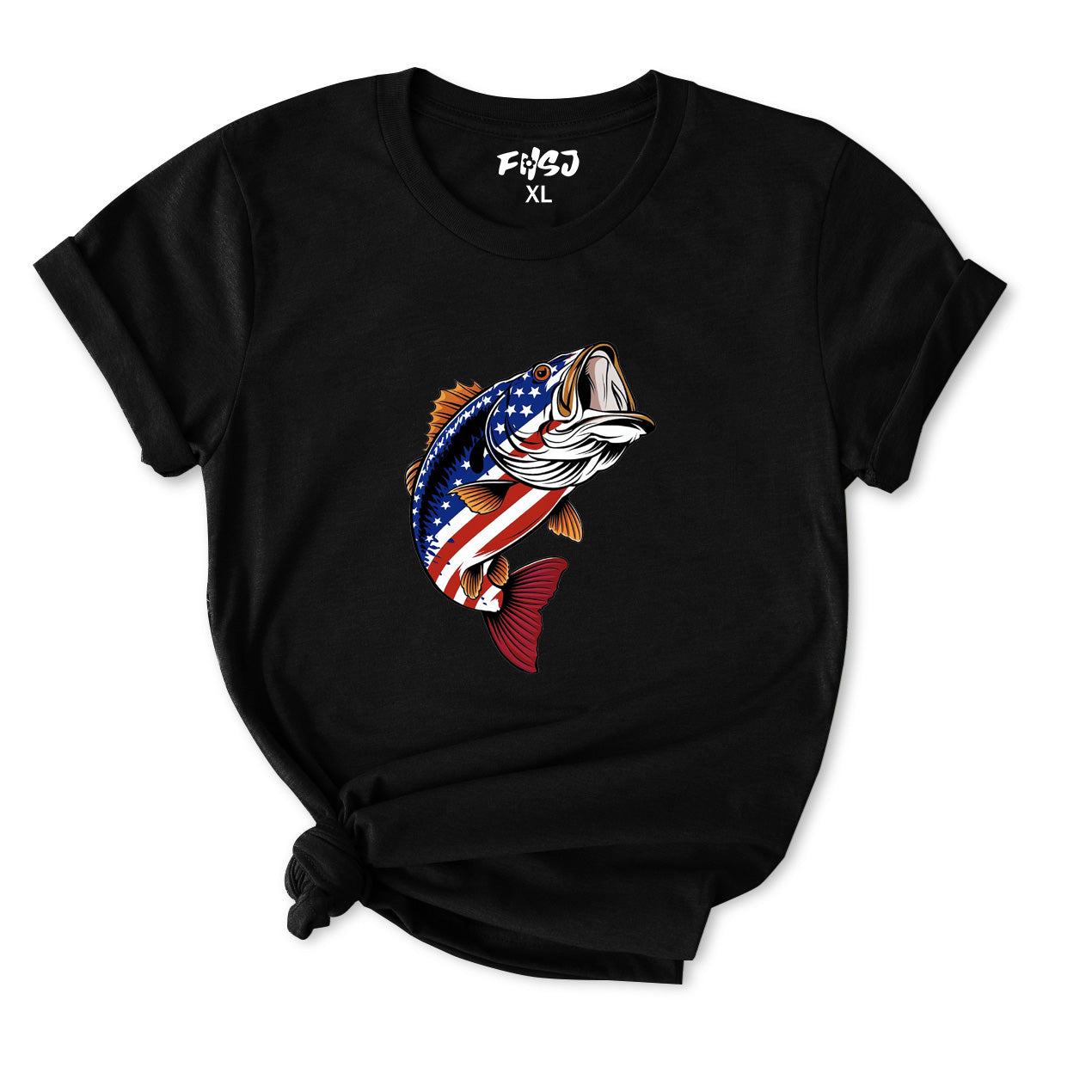 American Flag Bass T-Shirt for Women