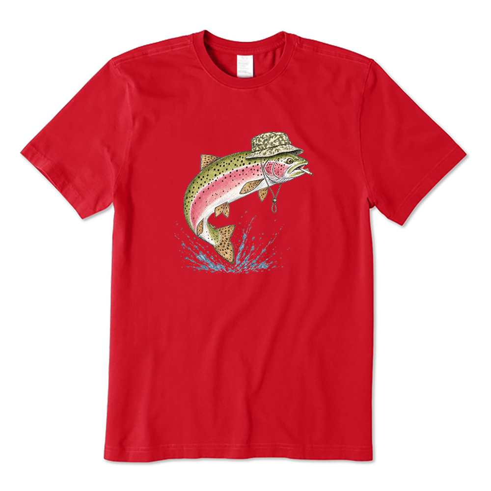 Rainbow Trout Smoking Cigarette T-Shirt