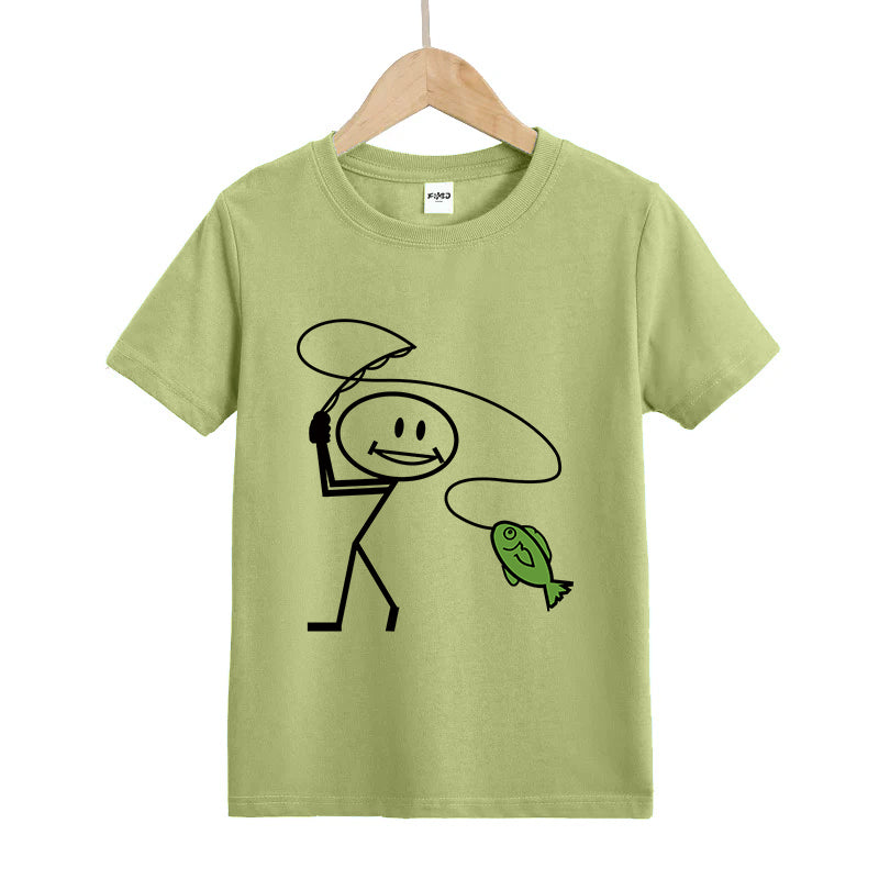 Happy Fly Fishing Kid's T-Shirts