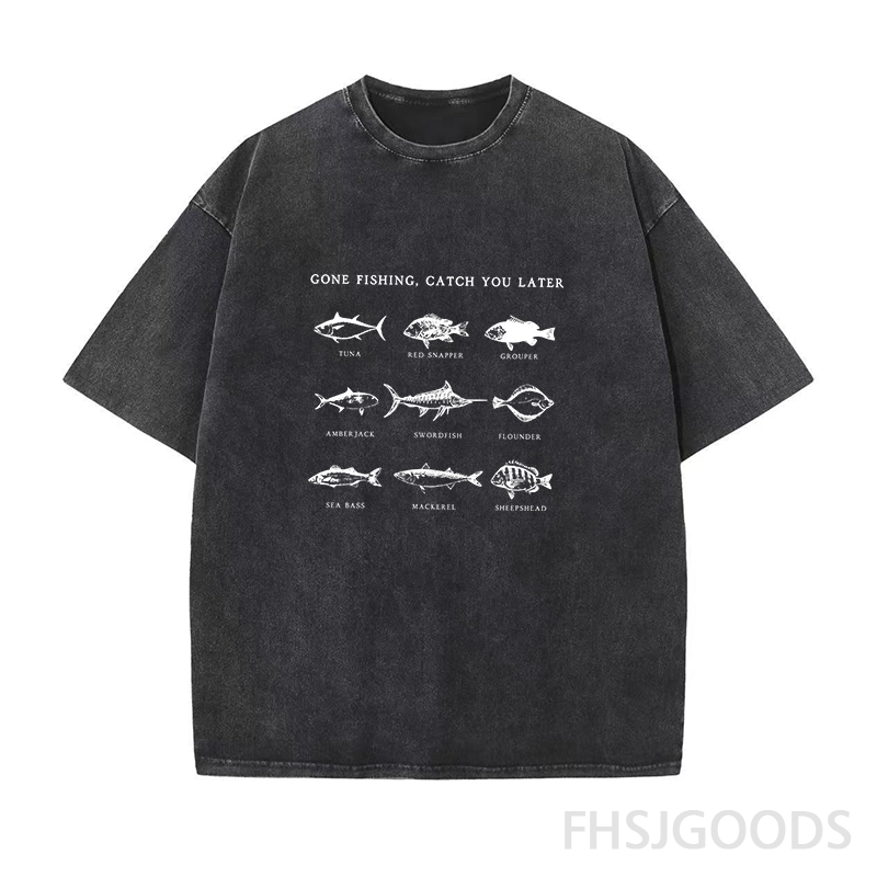 Fishing Dad Unisex Distressed T-Shirt