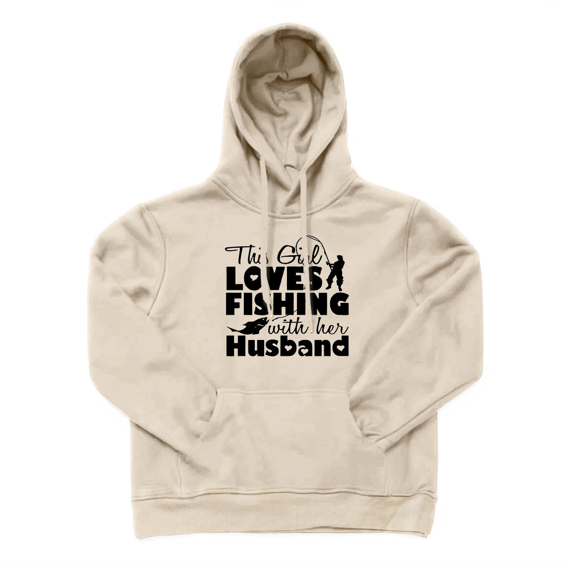 this girl love fishing with husband Hoodie