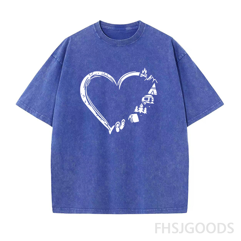 Camp Lover Unisex Distressed T-Shirt