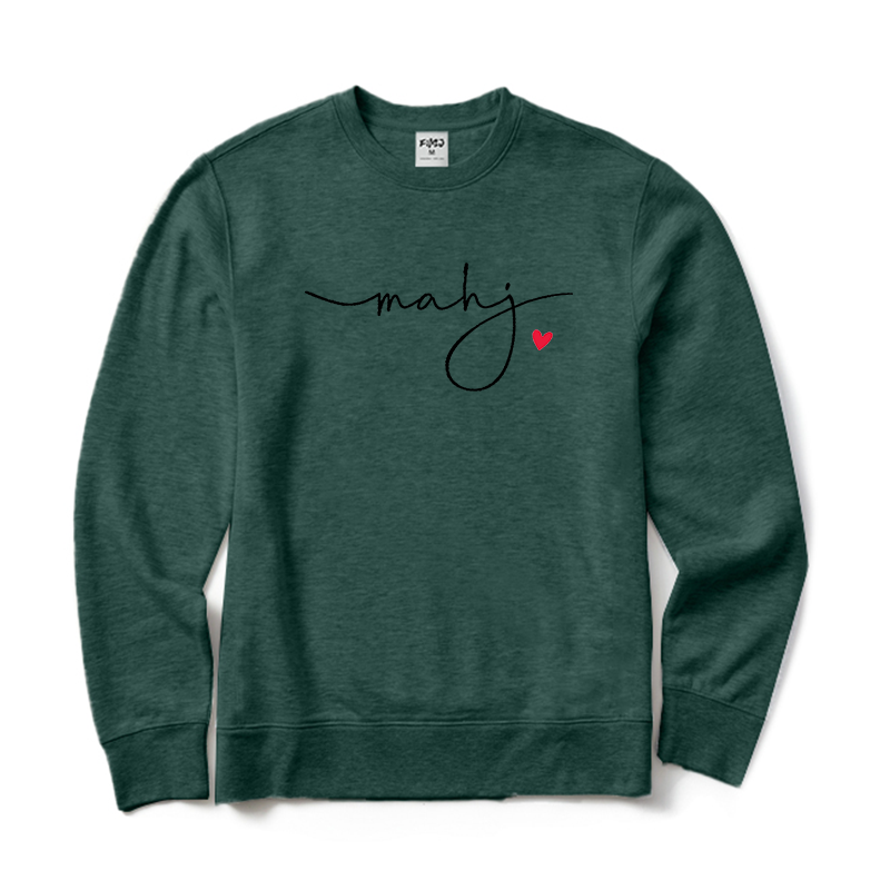 MahJong with Heart Crewneck Sweatshirt