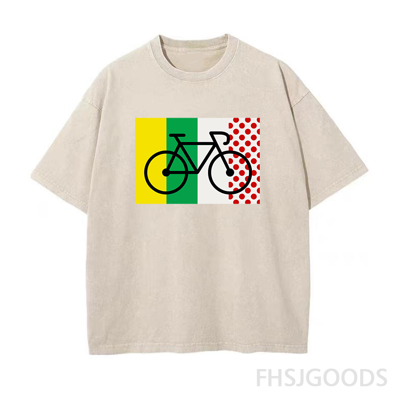 Tour De France Cycling Unisex Distressed T-Shirt