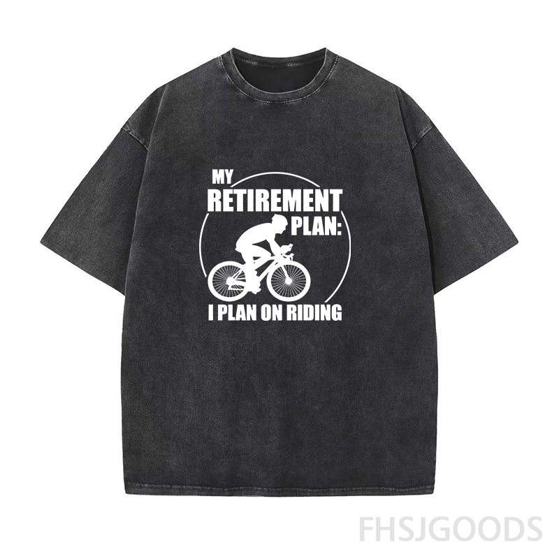 Retirement Cycling Unisex Distressed T-Shirt
