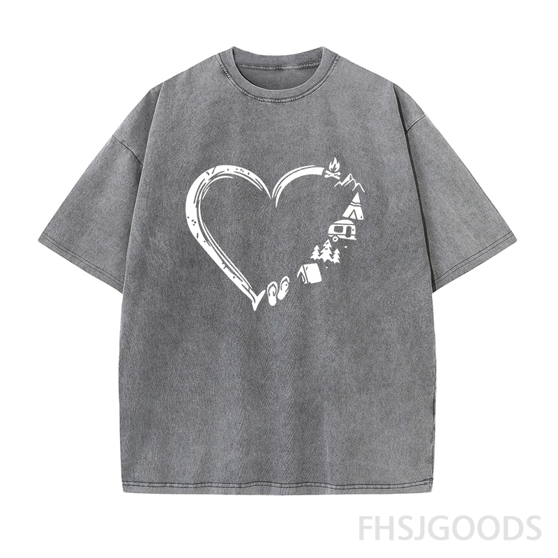 Camp Lover Unisex Distressed T-Shirt