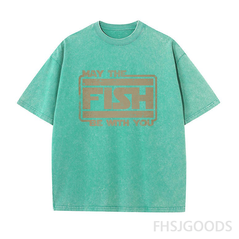 May The Fish Be with You Unisex Distressed T-Shirt