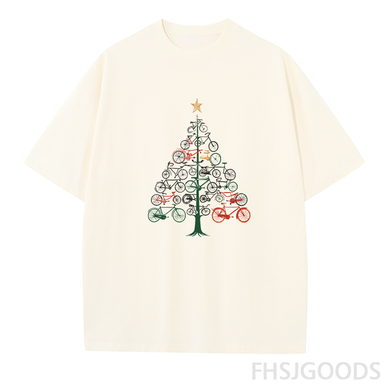 Bicycle Christmas Tree Unisex T-Shirt