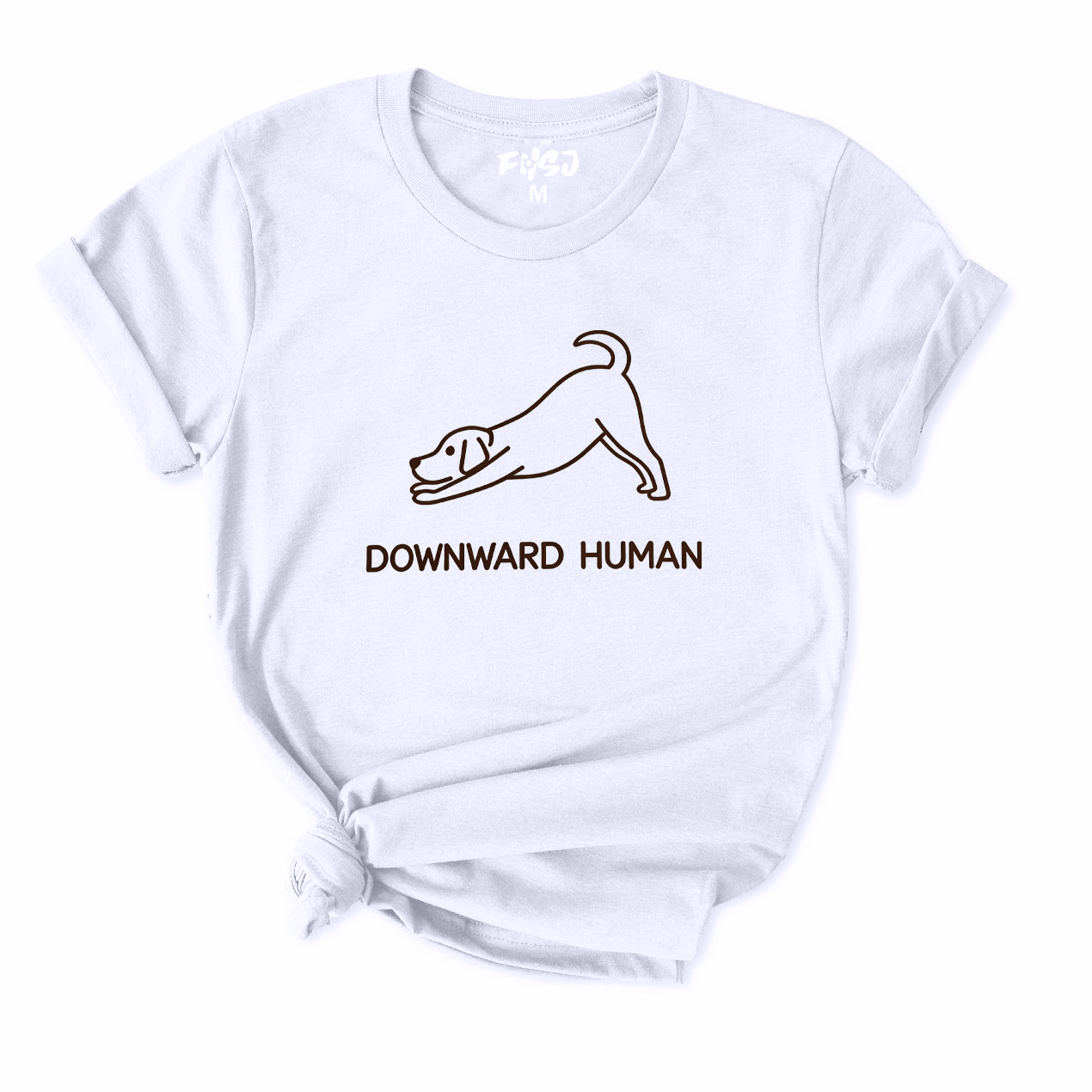 Downward Human Dog Yoga T-Shirt for Women