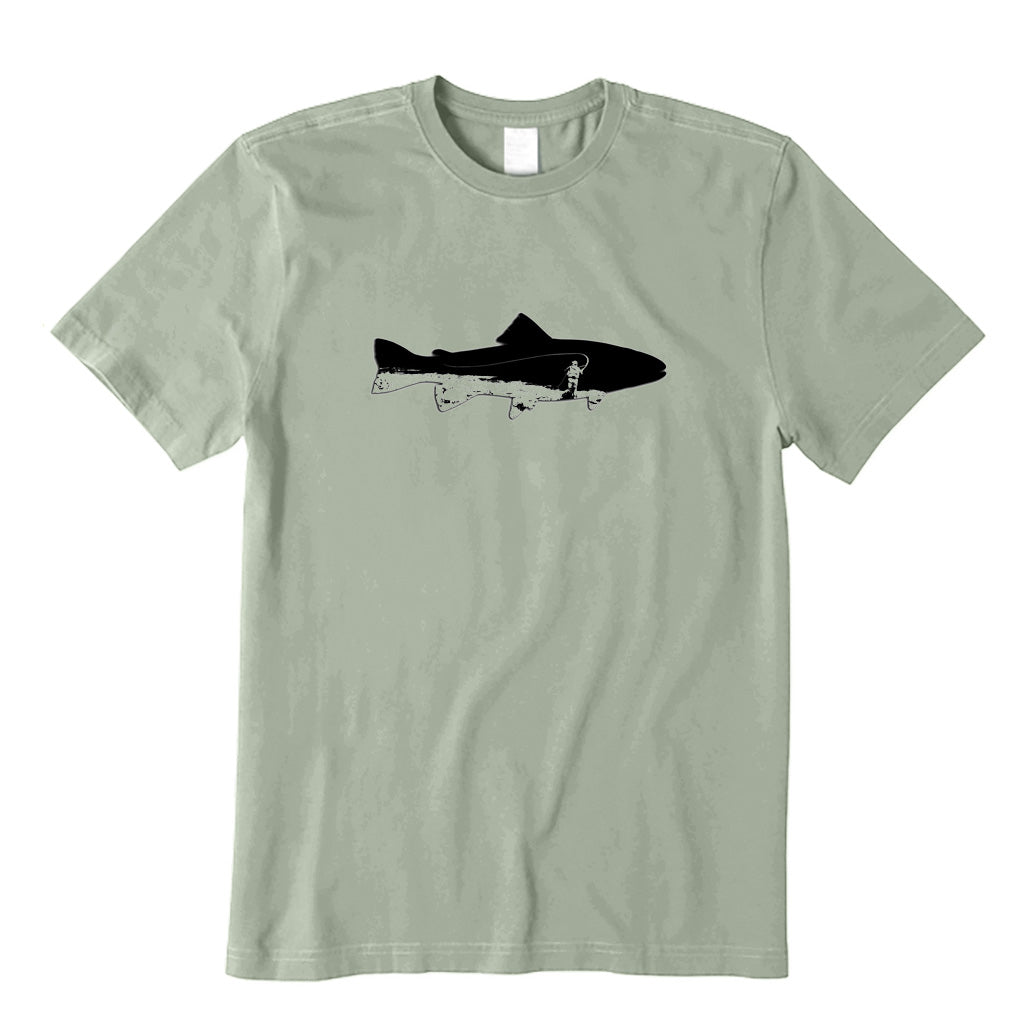 Fly Fisherman and Fish T-Shirt
