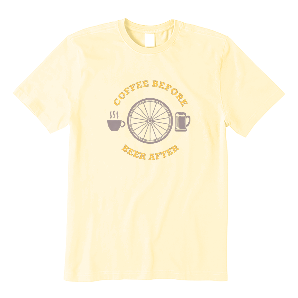 Coffee Before Beer After Cyclist T-shirt