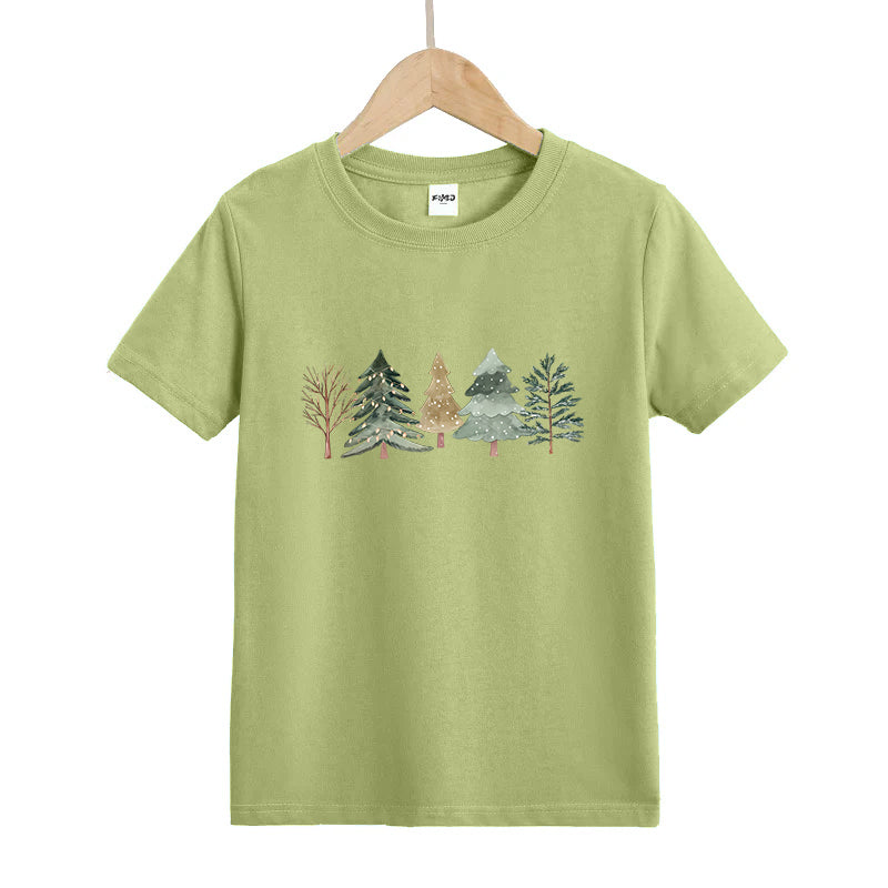 Merry and Bright Trees Kid's T-Shirts