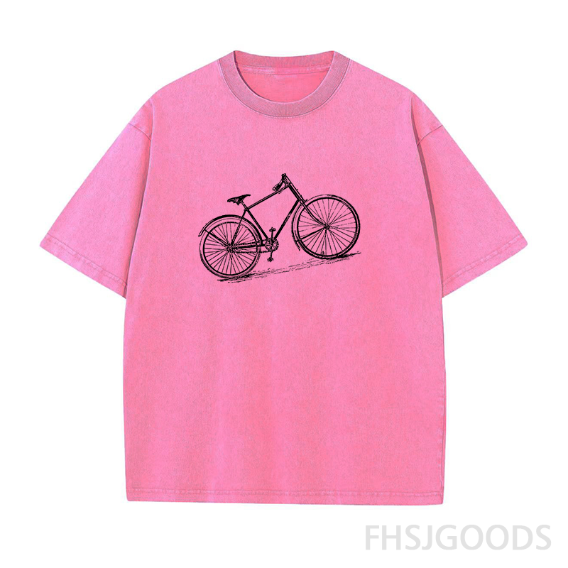 Bicycle Unisex Distressed T-Shirt