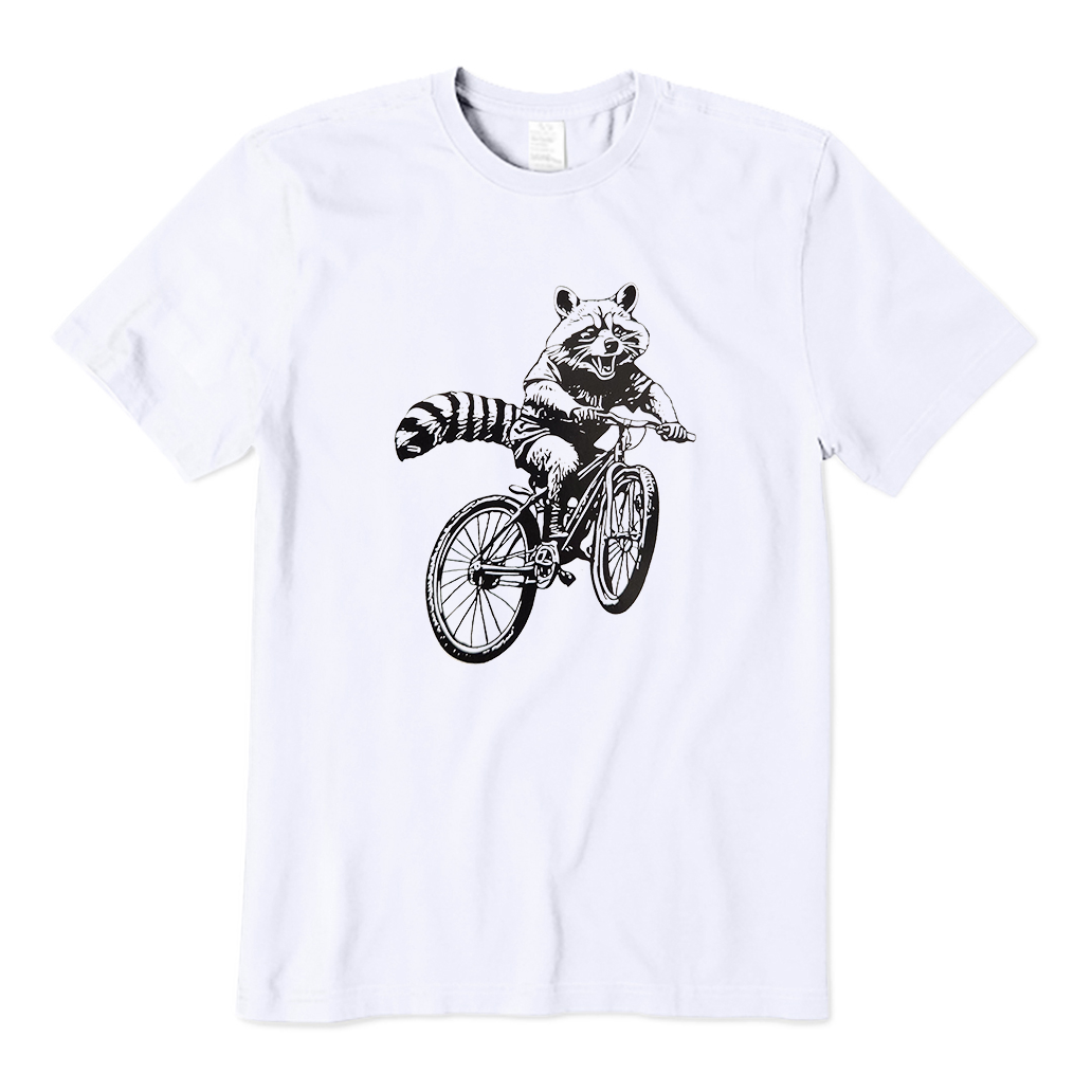 Mountain Biking Raccoon T-Shirt