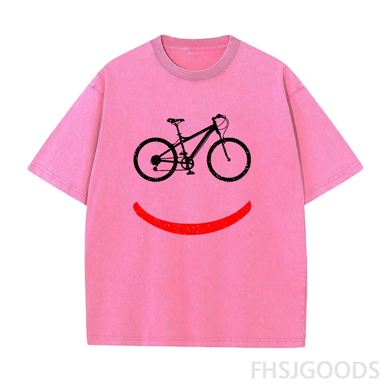 Bicycle Rider Unisex Distressed T-Shirt