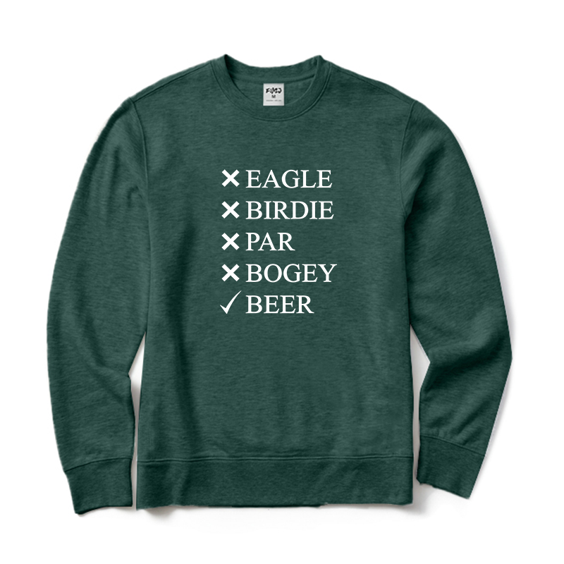 Eagle Birdie Par Bogey Beer Crewneck Sweatshirt