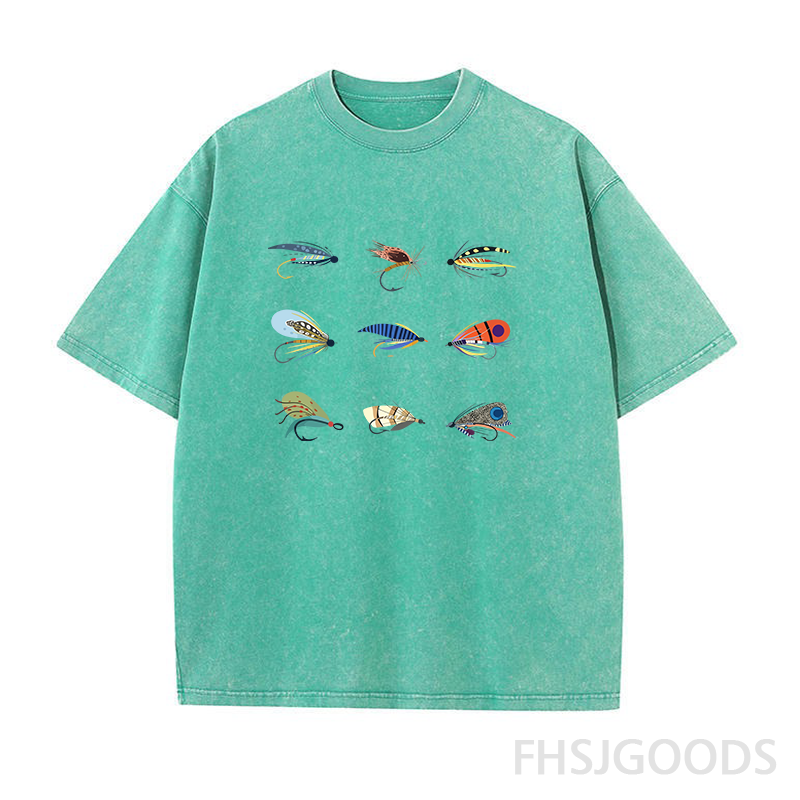 Trout Flies Unisex Distressed T-Shirt