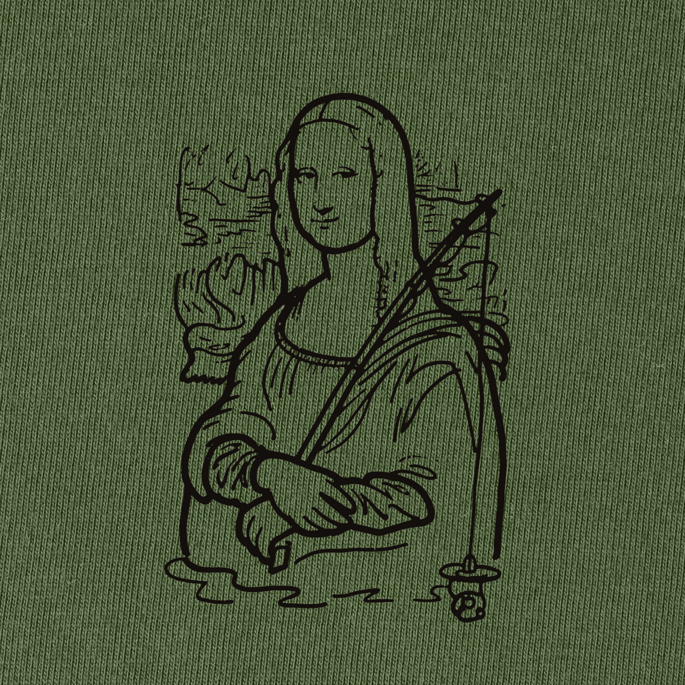 Mona Lisa Fishing T-Shirt for Women