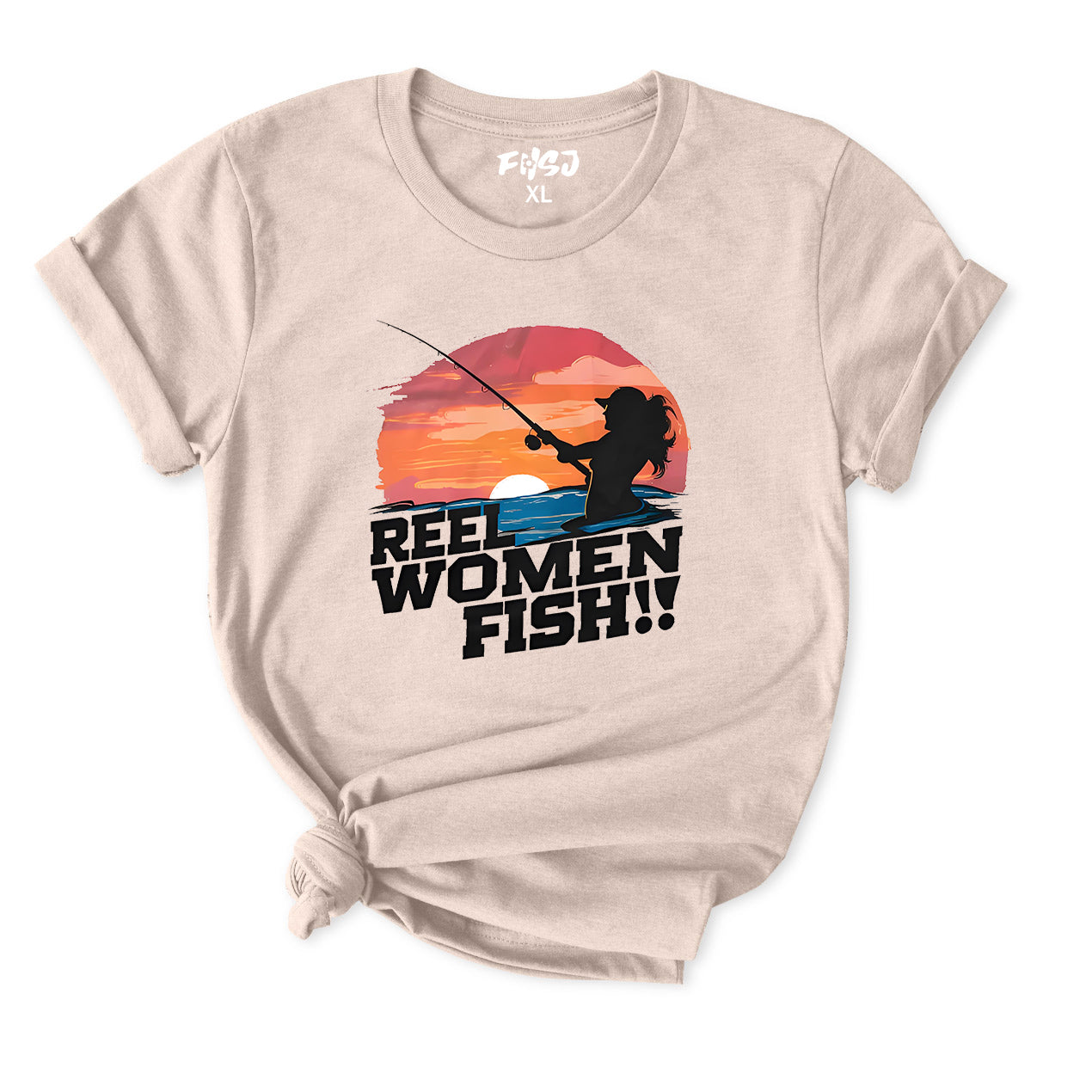 reel woman fish T-Shirt for Women