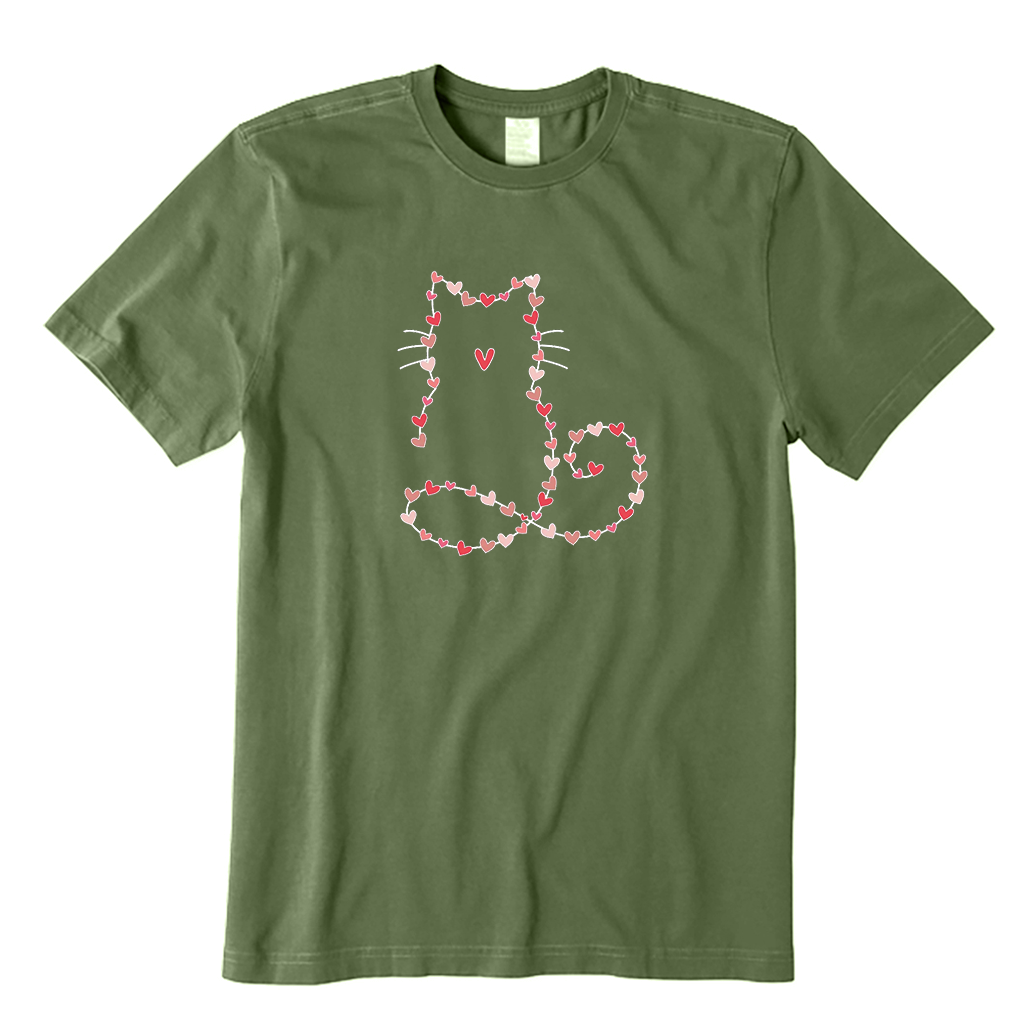 Cat Heart Valentine T-Shirt