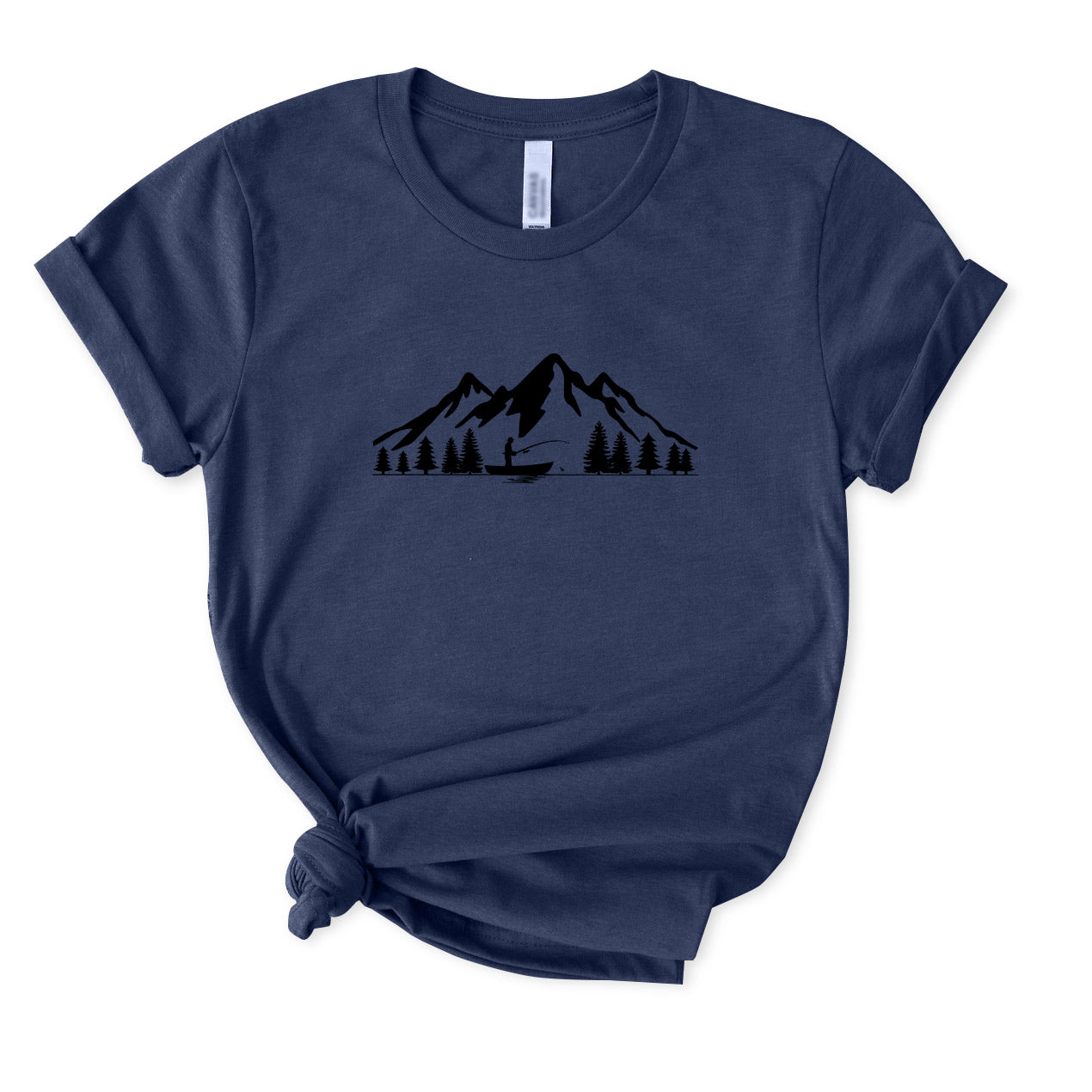 Fishing Landscape Mountain T-Shirt for women