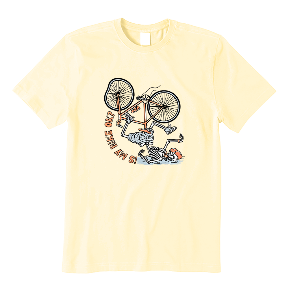 Is My Bike Ok Skeleton Biker T-shirt