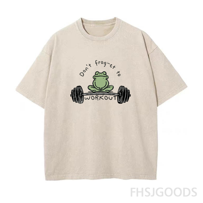 Don't Frog-et To Workout Unisex Distressed T-Shirt