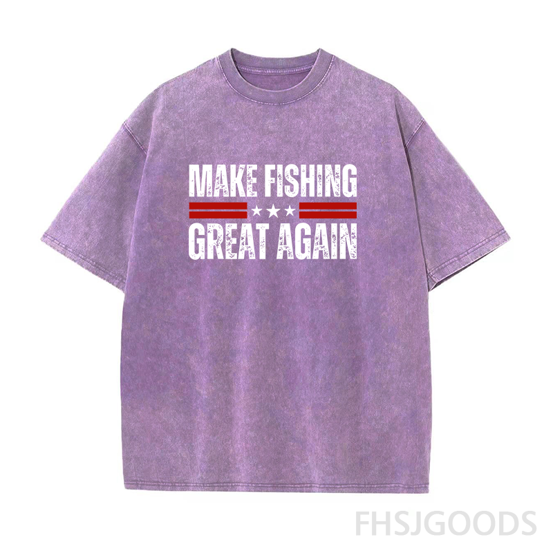 Make Fishing Great Again Unisex Distressed T-Shirt