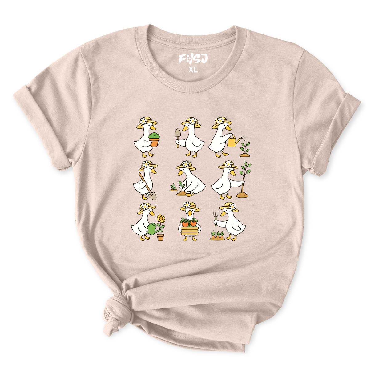 Cute Goose Gardening T-Shirt for Women