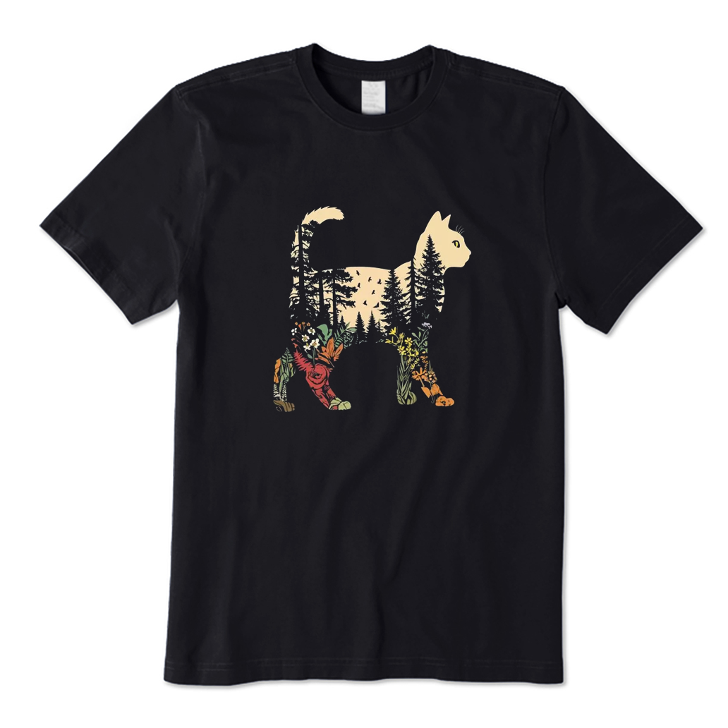 Boho Cat Plants T-shirt