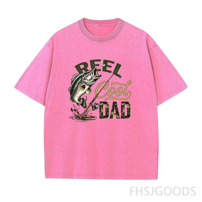 Fishing Dad Unisex Distressed T-Shirt