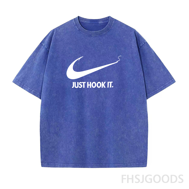 Just Hook It Fishing Unisex Distressed T-Shirt