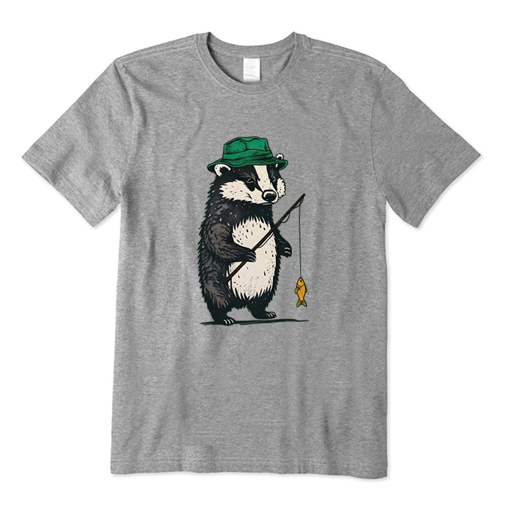Fishing Badger T-Shirt