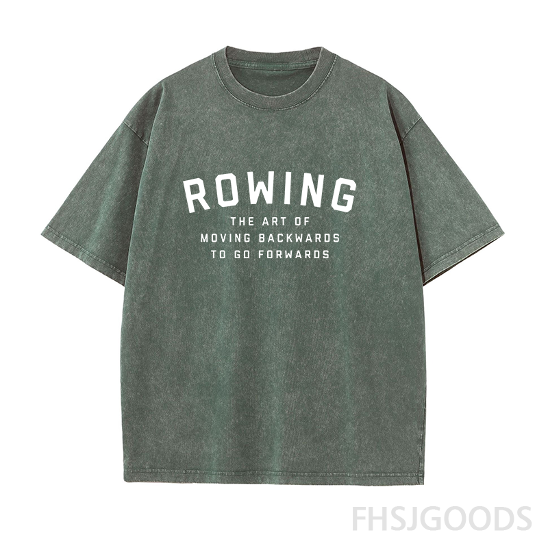 Funny Rowing Unisex Distressed T-Shirt