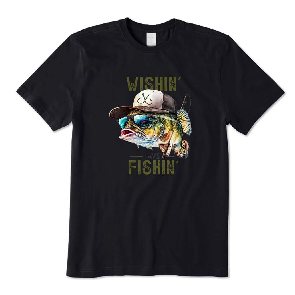 WISHING I WAS FISHING T-shirt
