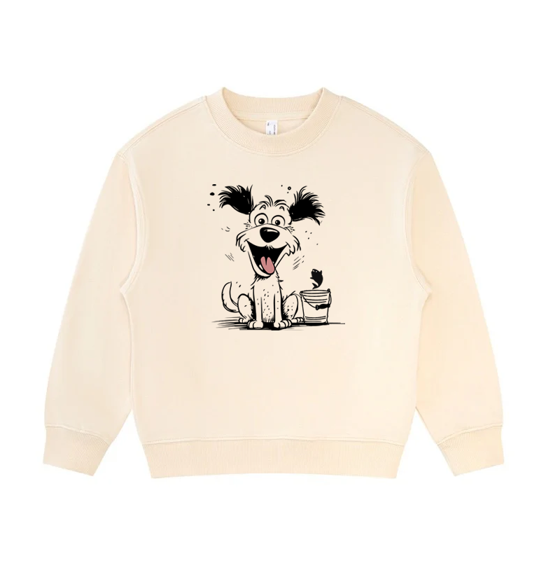 Dog Happy Fishing Kid's Sweatshirt