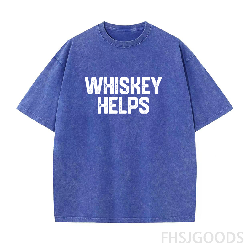 Whiskey Helps Unisex Distressed T-Shirt