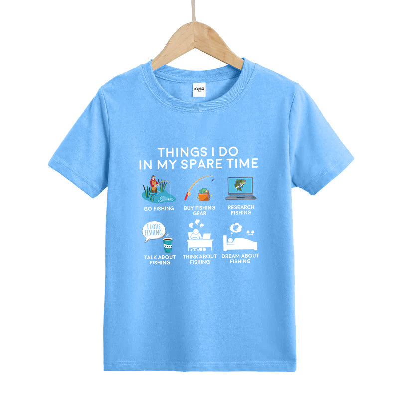 Fishing Things I Do in My Spare Time Kids T-Shirt