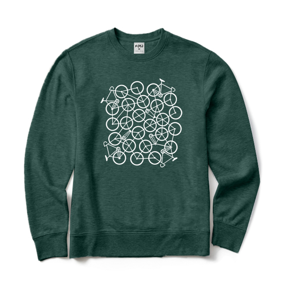 Minimalist Road Bike Graphic Crewneck Sweatshirt