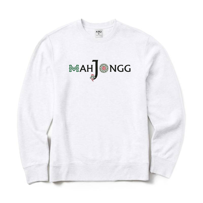 Mahjongg Themed Letter Crewneck Sweatshirt
