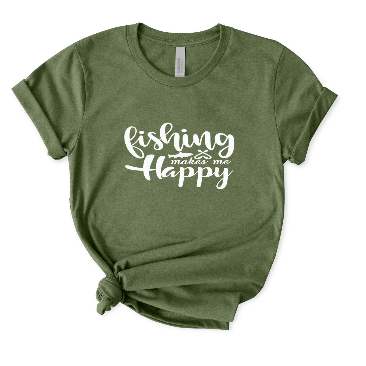 Fishing Makes Me Happy T-Shirt for Women