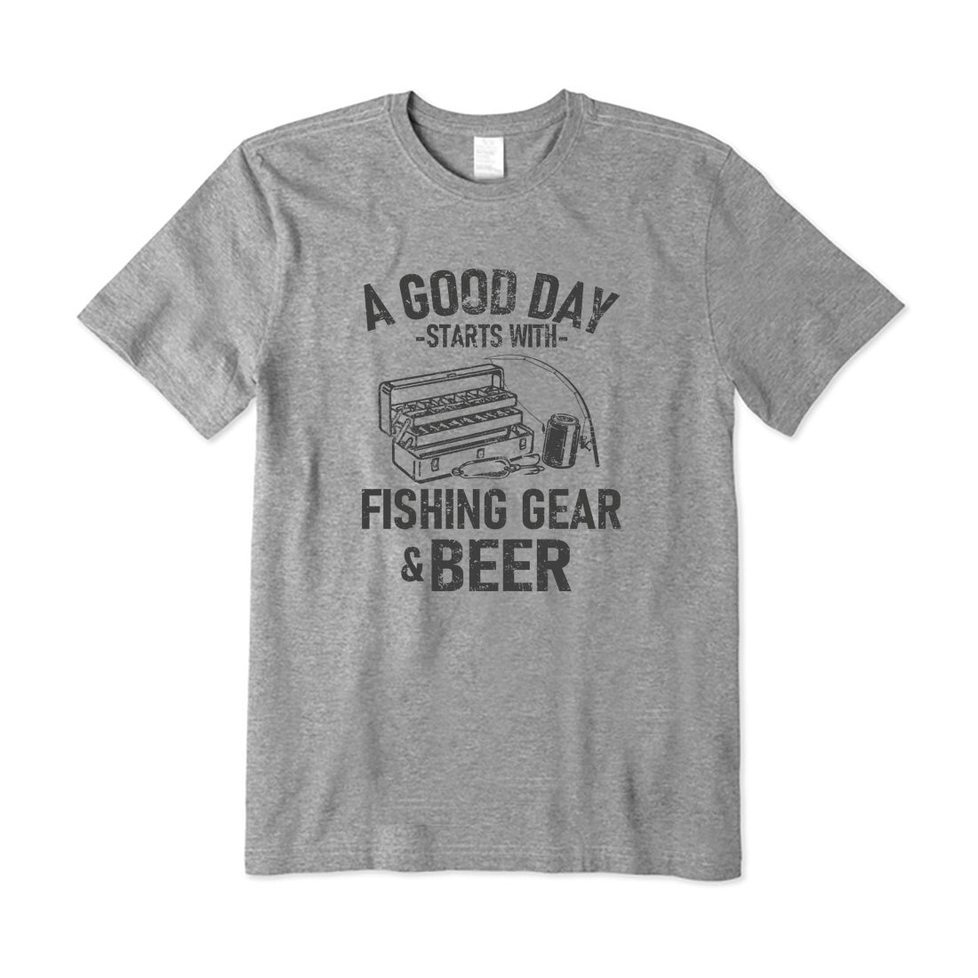 A Good Day Starts With Fishing Gear & Beer T-Shirt