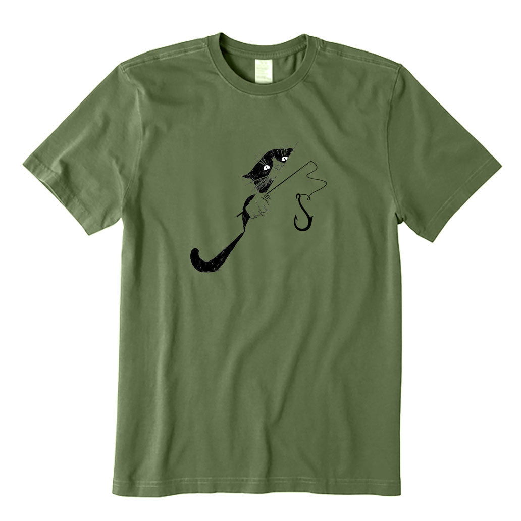 The Cunning Cat Loves Fishing T-Shirt